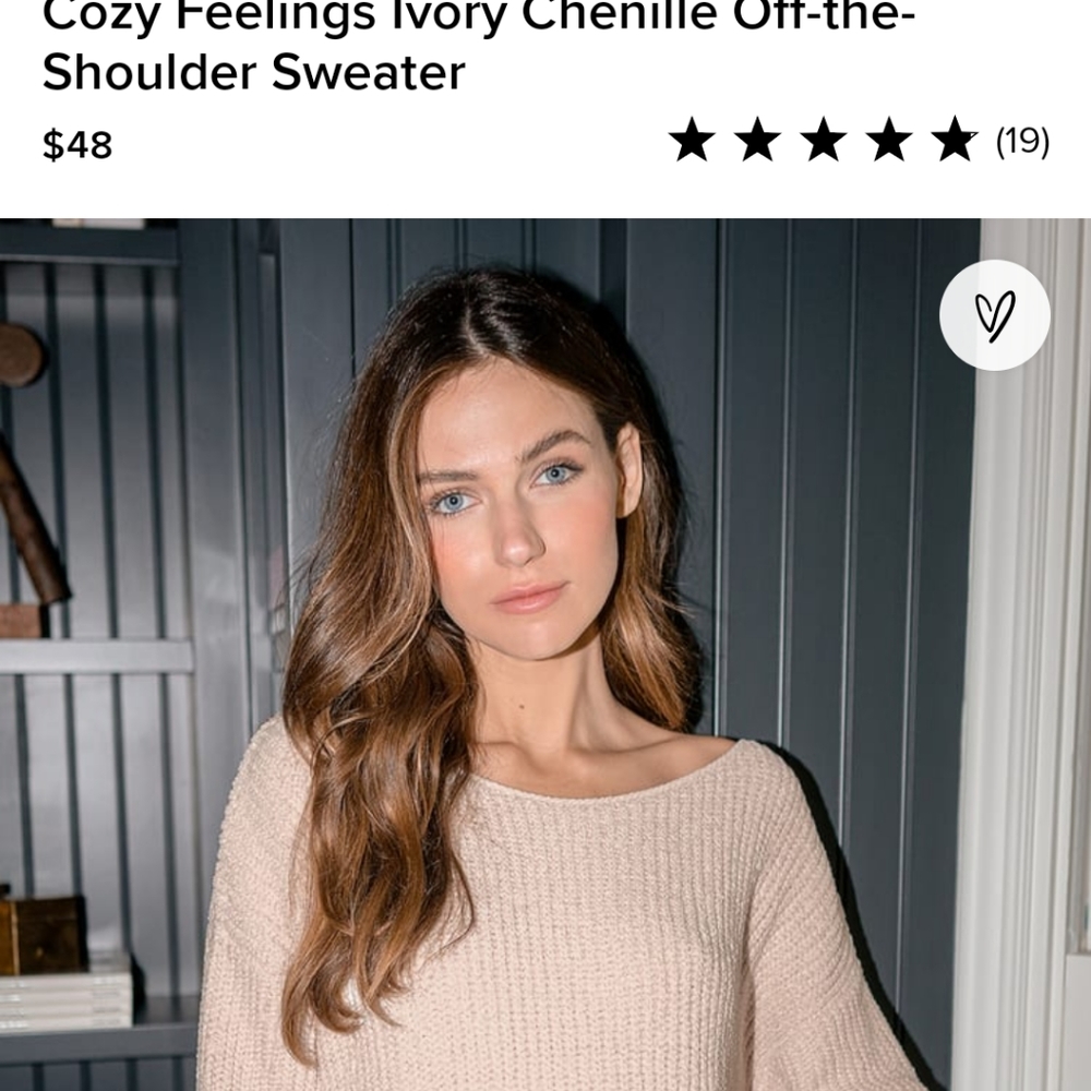 Lulu's Cozy Chenille Off-the-Shoulder Sweater